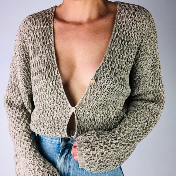 Eileen Fisher Sweaters - EILEEN FISHER | 100% Linen Knit Cardigan Sweater M